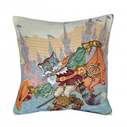 Puss in Boots Tapestry Cushion - 30x30cm