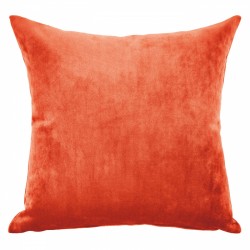 Mystere Tangerine Velvet Cushion - 50x50cm
